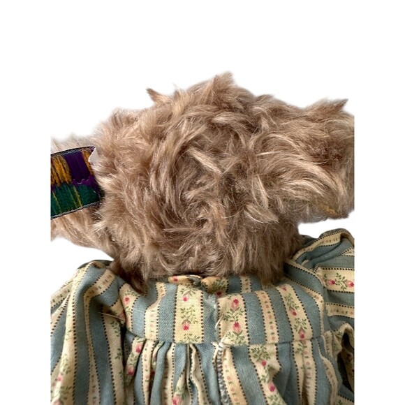 Dee Thorpe Handmade Bear Plush in Apron Filk Country Cottage Core Artist Signed - Picture 8 of 12